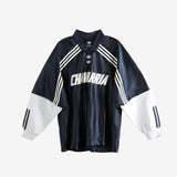 Navy sweats,front view