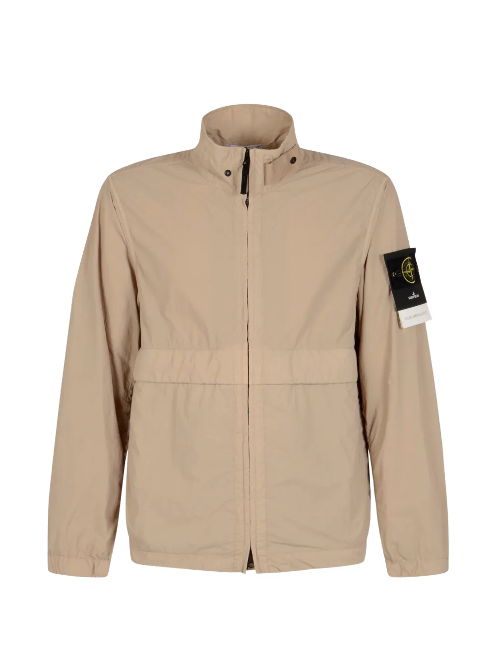 Tan jacket, front view
