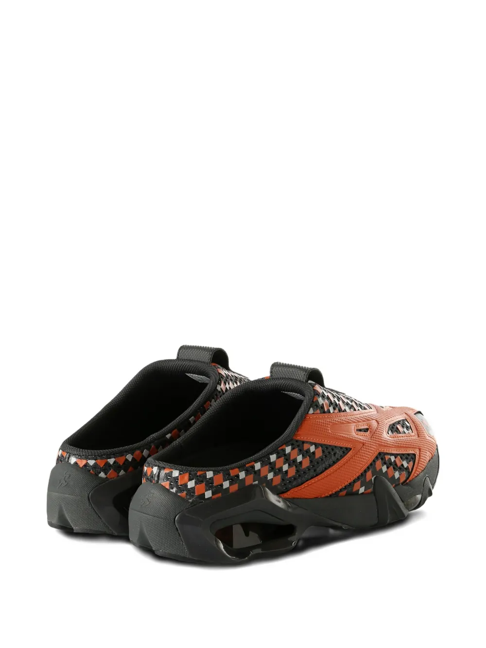 Black sneakers, back view