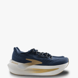 Navy shoes, side view