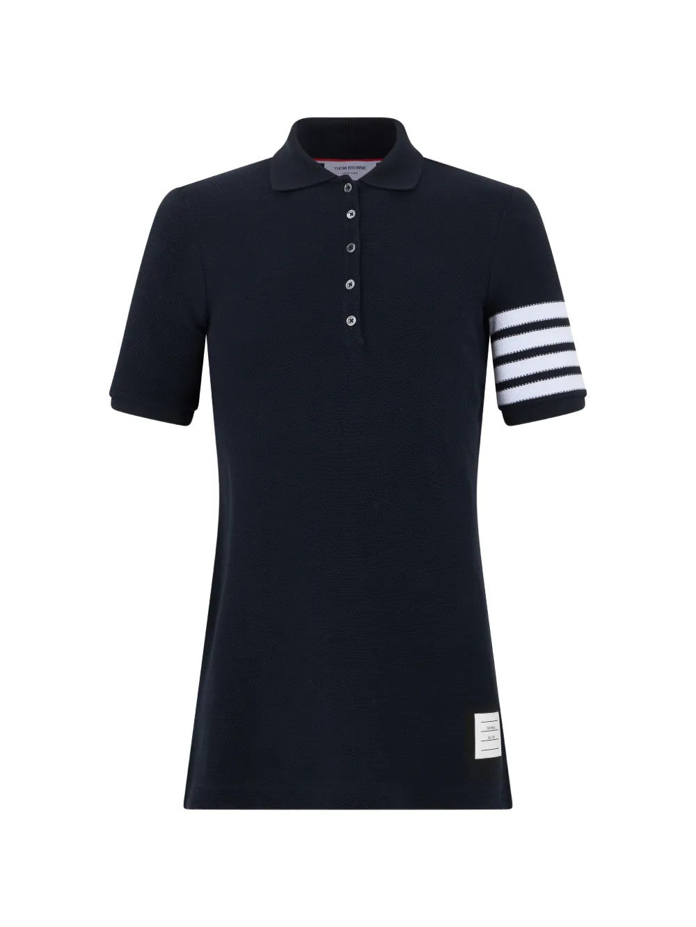 Navy dress, front view