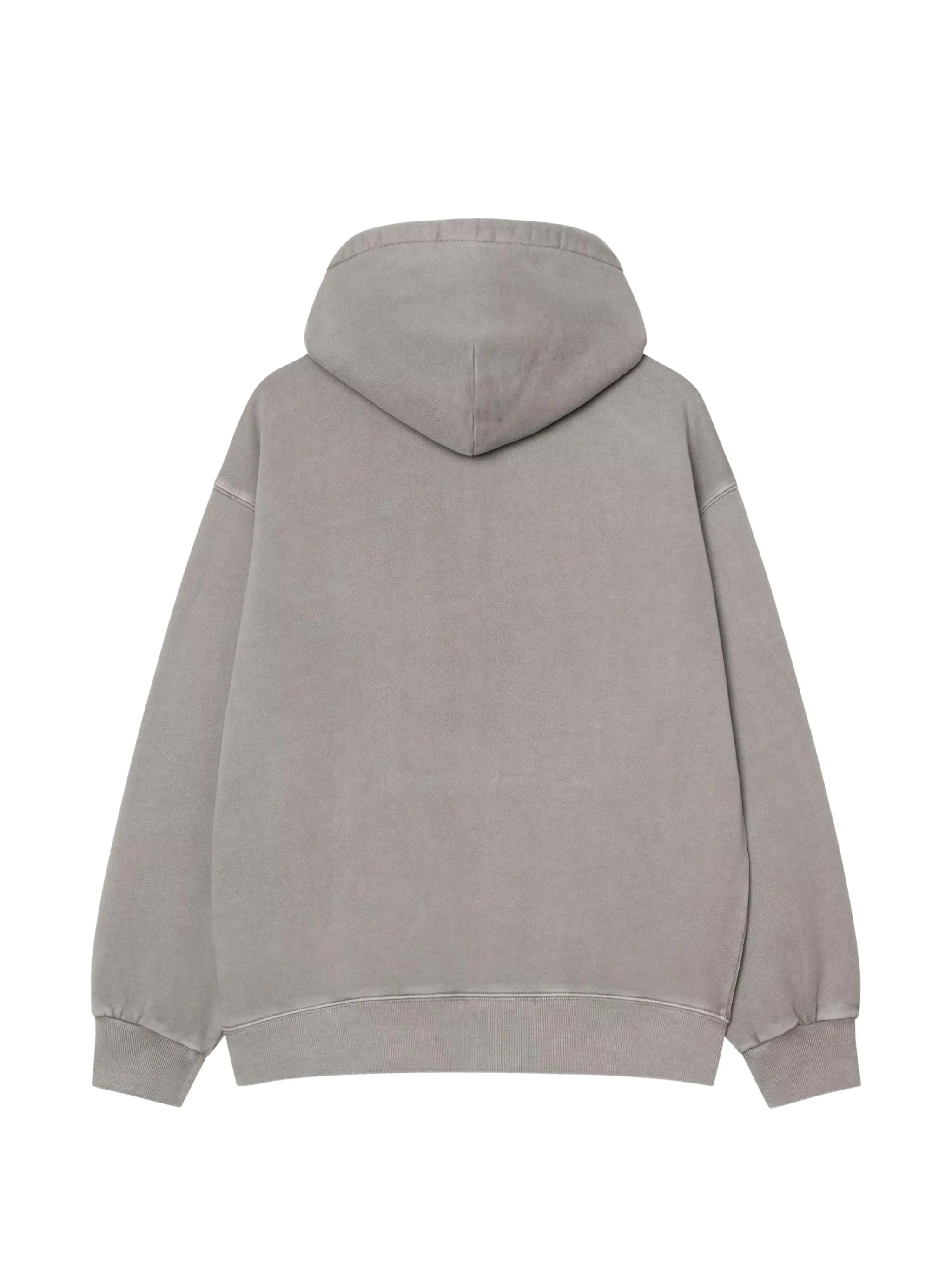 Grey hoodie, back view