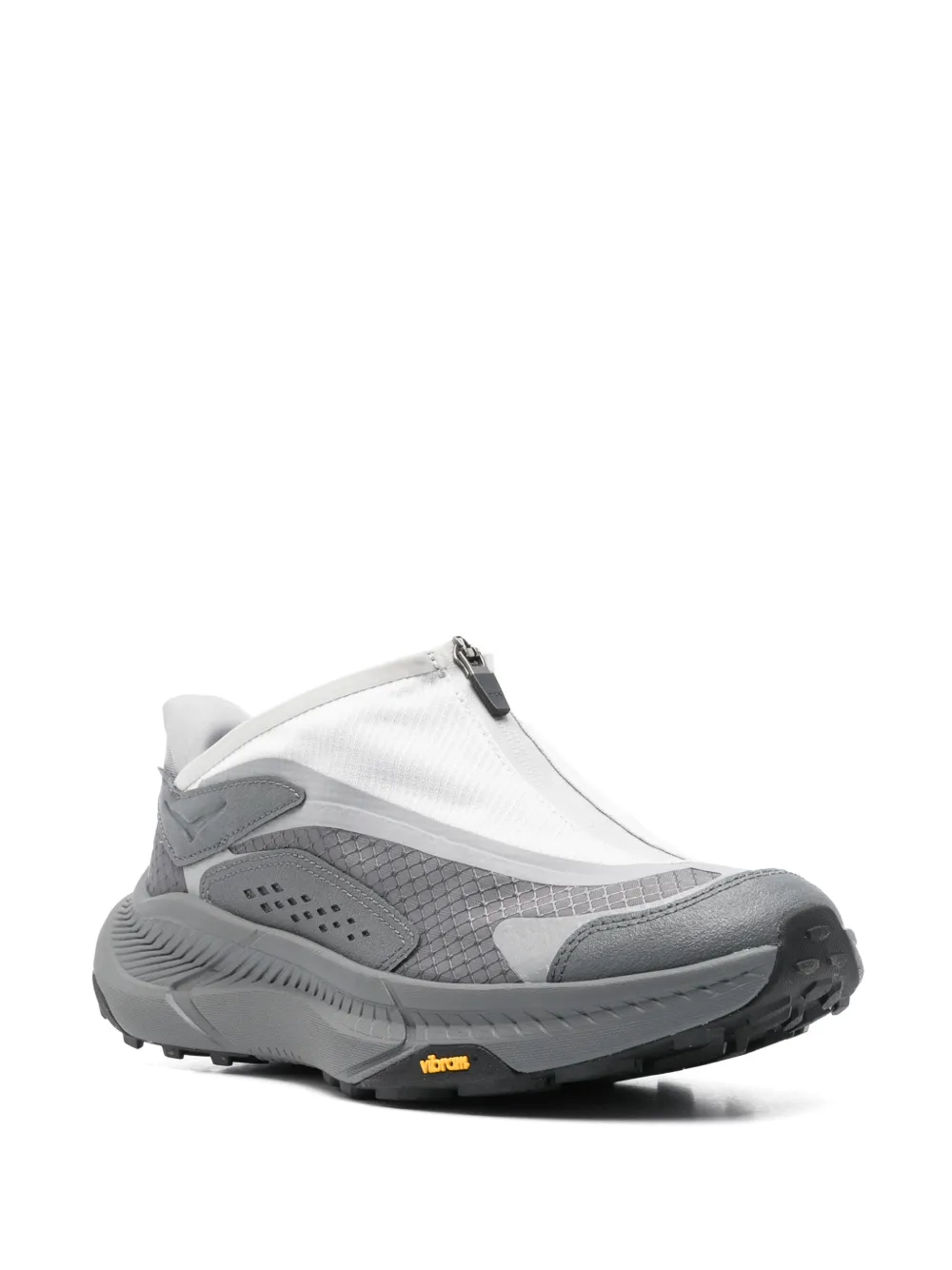 Grey sneakers, side view