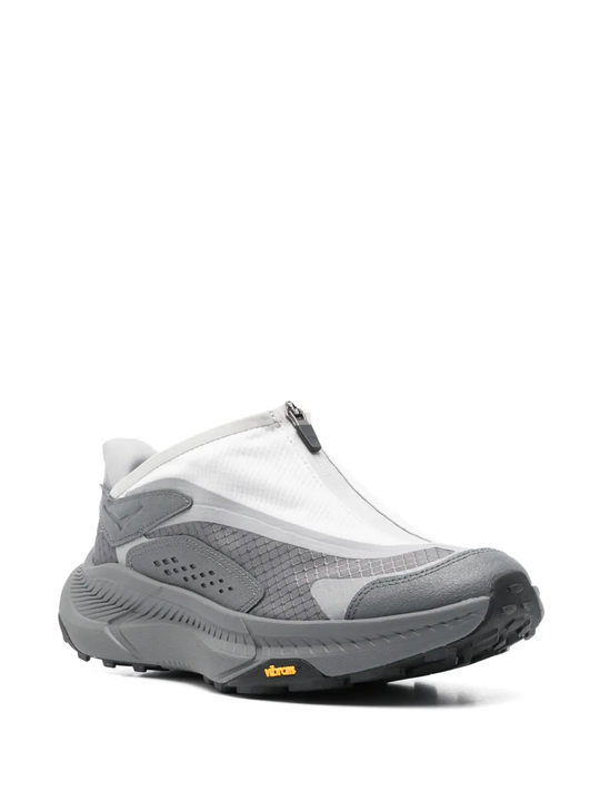 Grey sneakers, side view