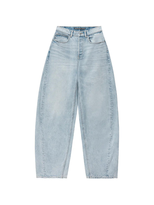 Blue pants, front view