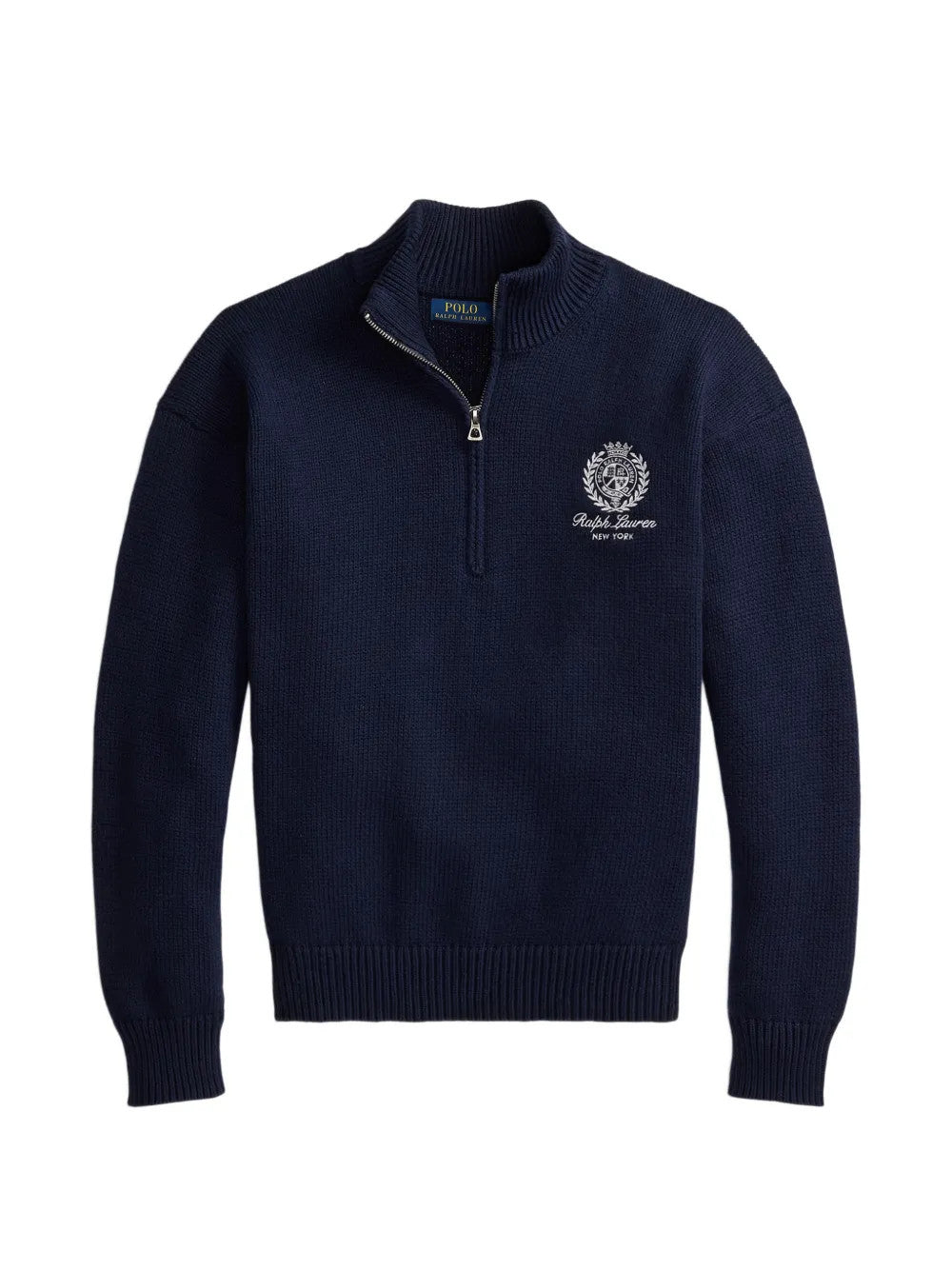 Navy hoodie, front view