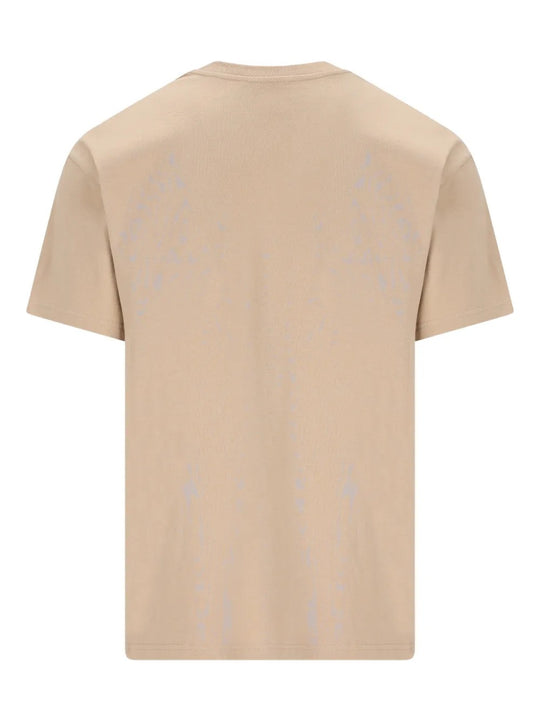 Tan t-shirts, back view