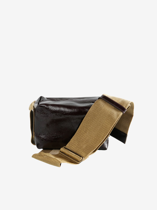 Burgundy bag, front view