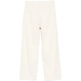 White pants, back view