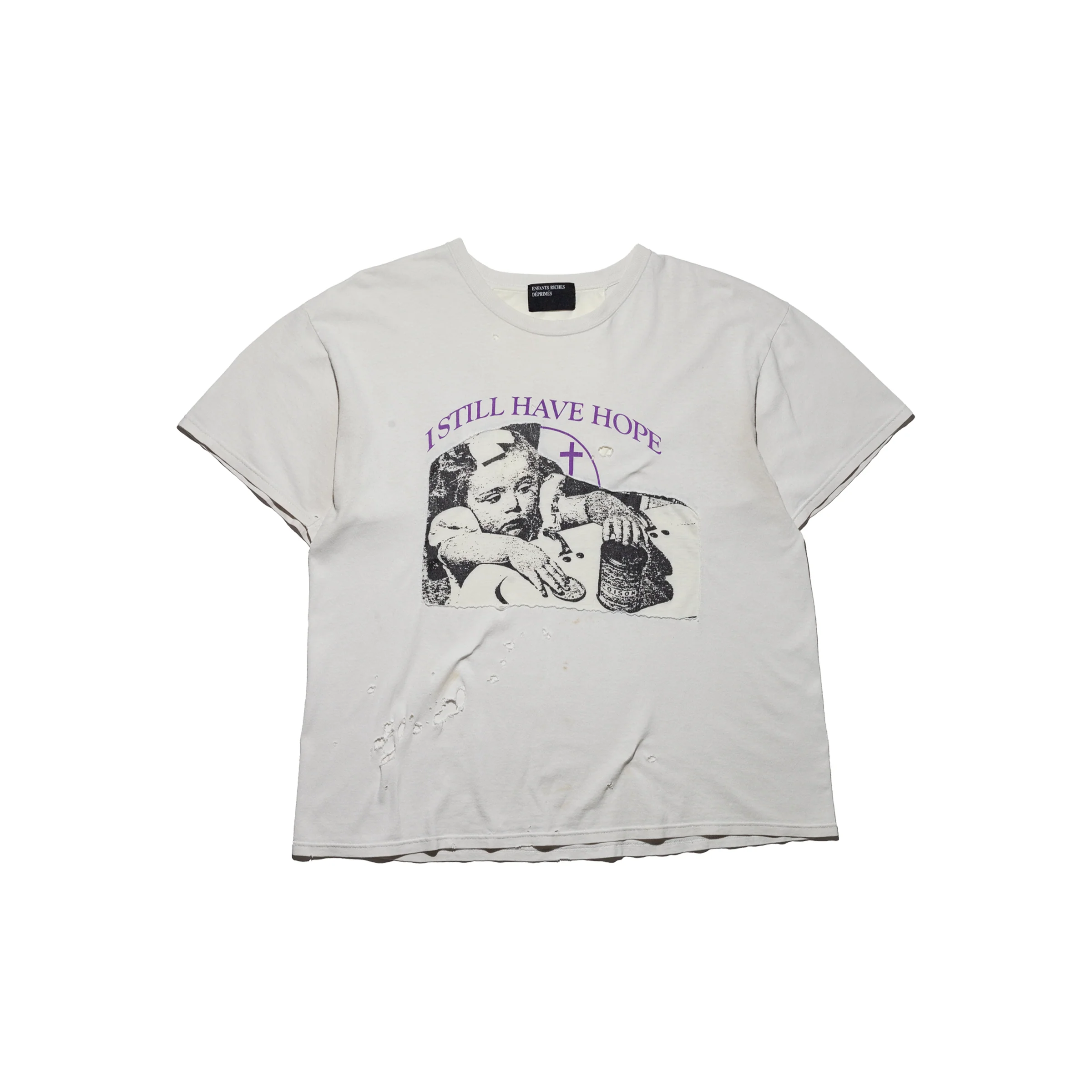 White t-shirt, front view