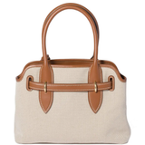 Tan bag, front view