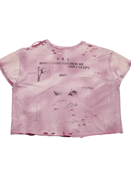 Purple t-shirt, front view