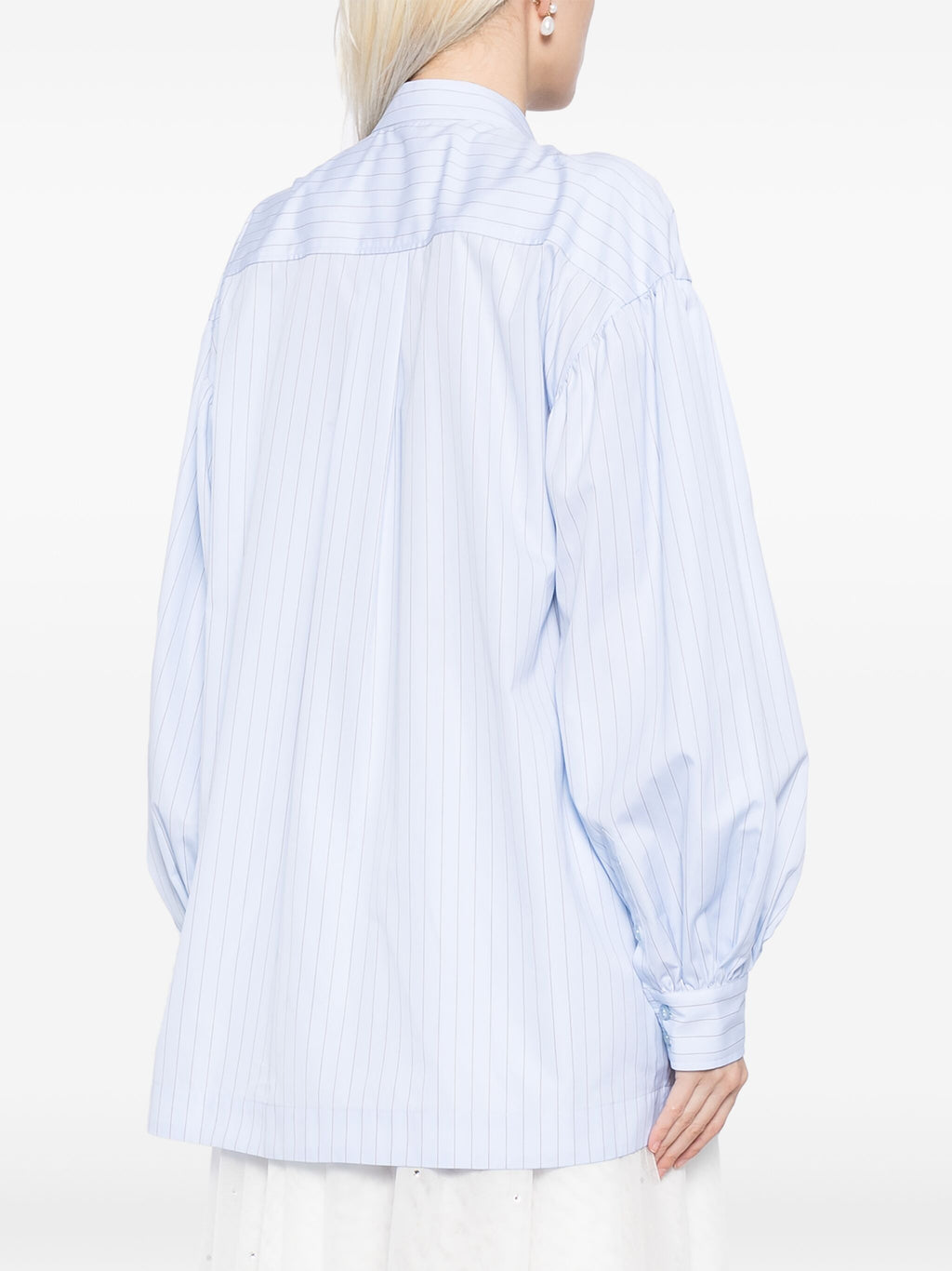 SIMONE ROCHA - Women W/Front Neck Bow Puff Sleeve Shirt