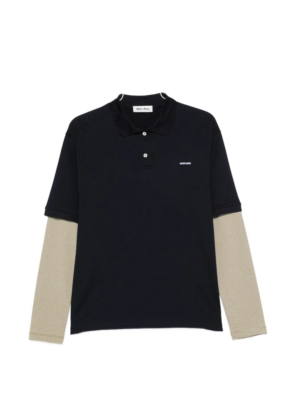 Navy shirt, front view