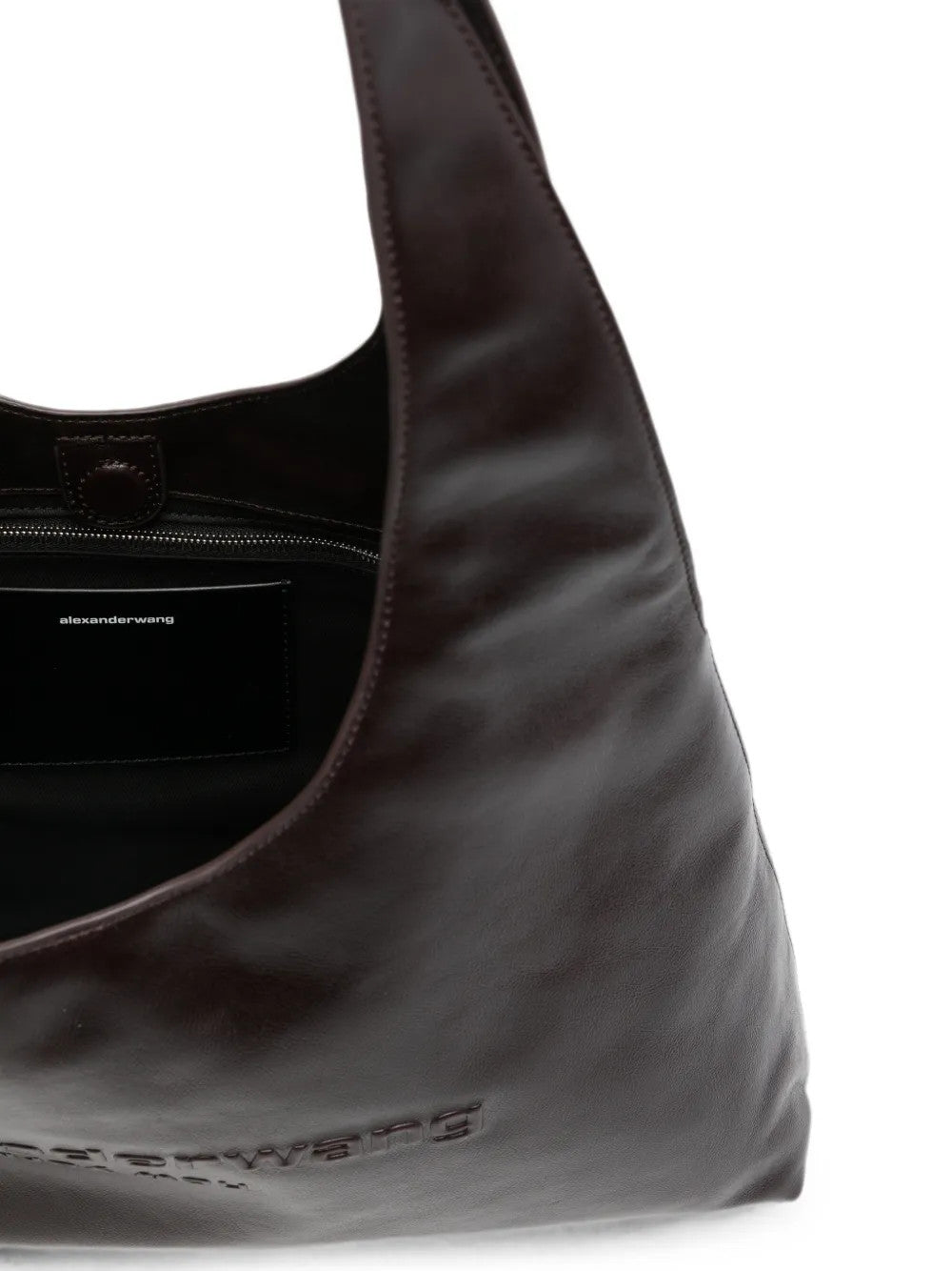 Close up of Burgundy bag, showing detail