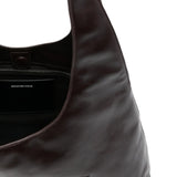 Close up of Burgundy bag, showing detail