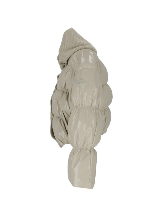 Tan jacket, back view