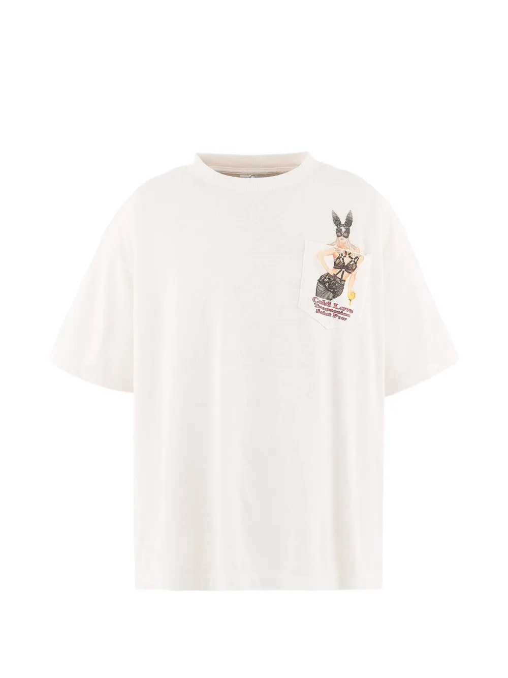 White t-shirt, front view
