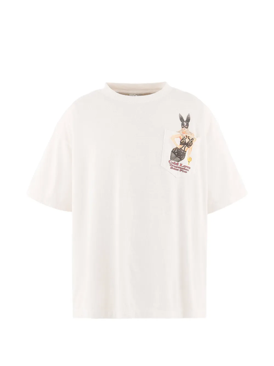 White t-shirt, front view