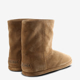 Brown boots, back view