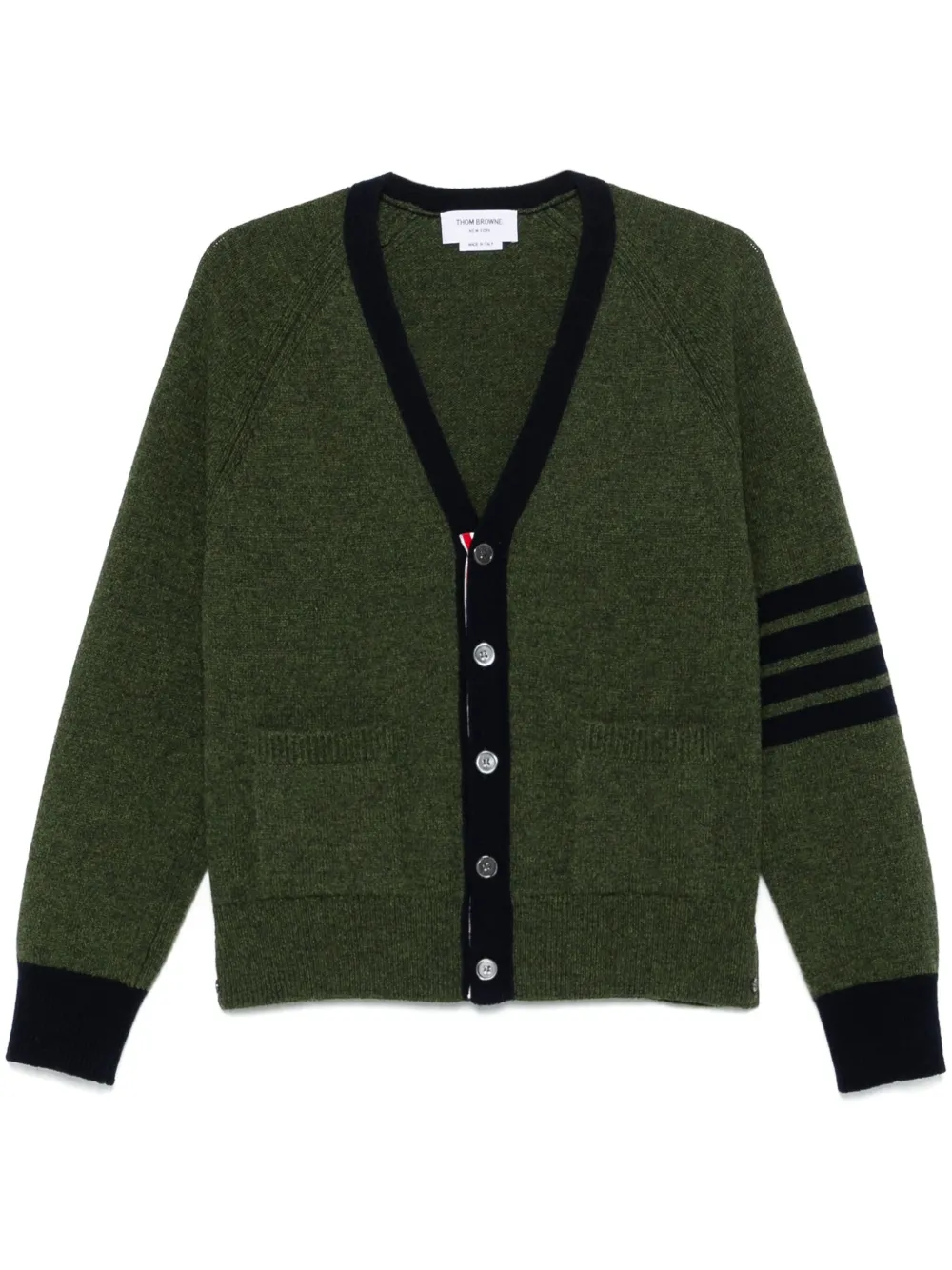 green knitwear, front view