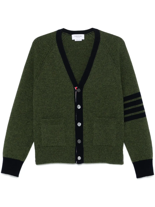 green knitwear, front view