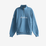 Blue hoodie, front view