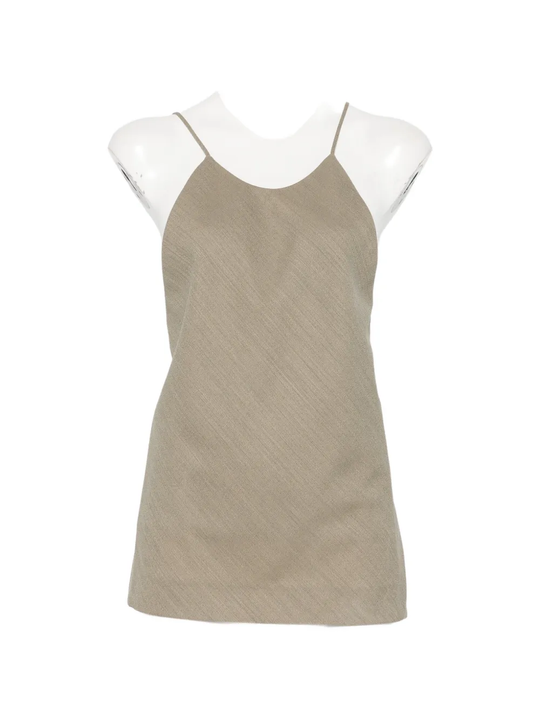 Tan shirt, front view
