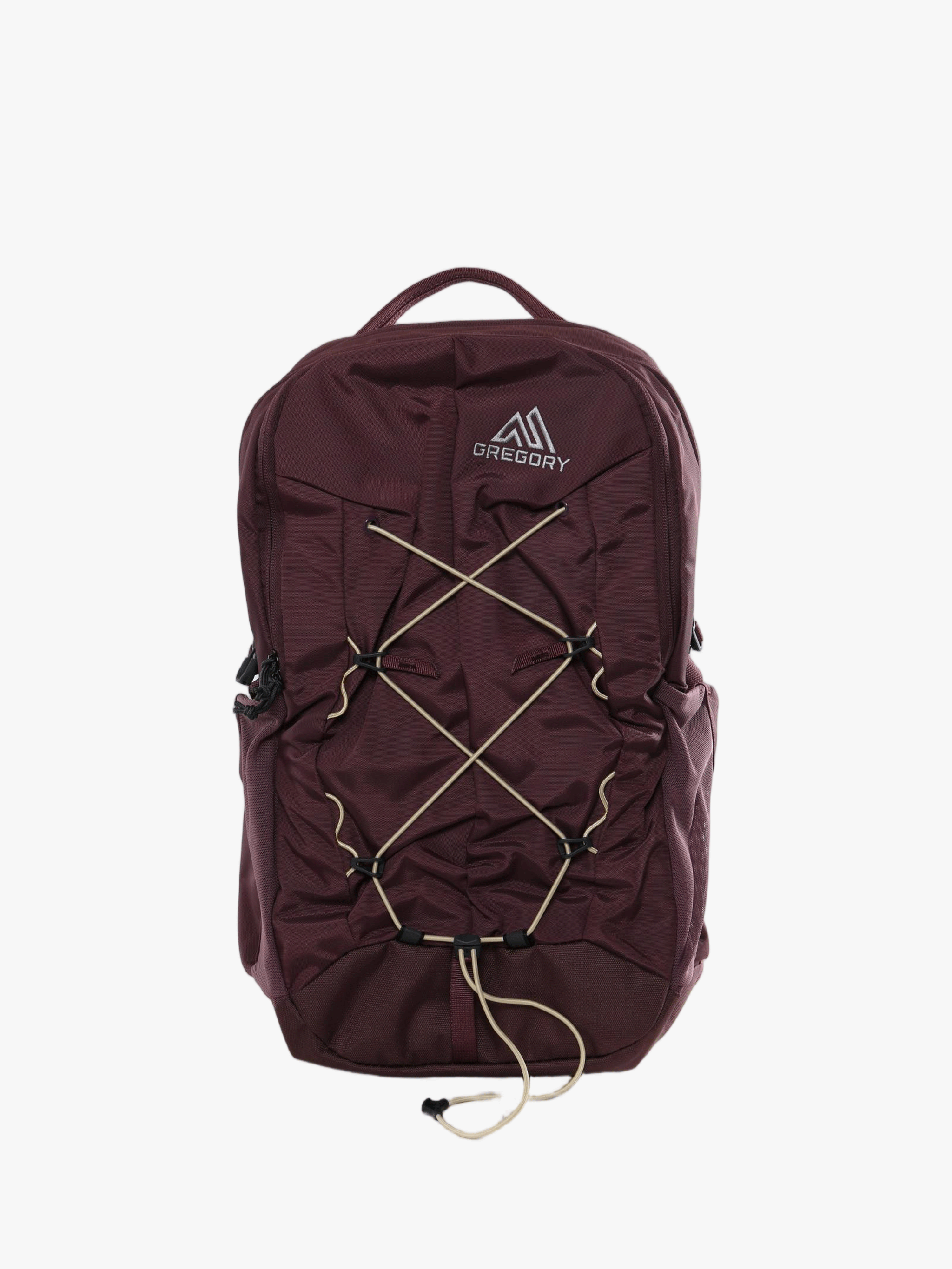 Burgundy bag, back view