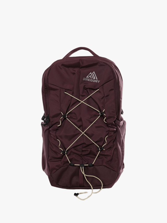 Burgundy bag, back view