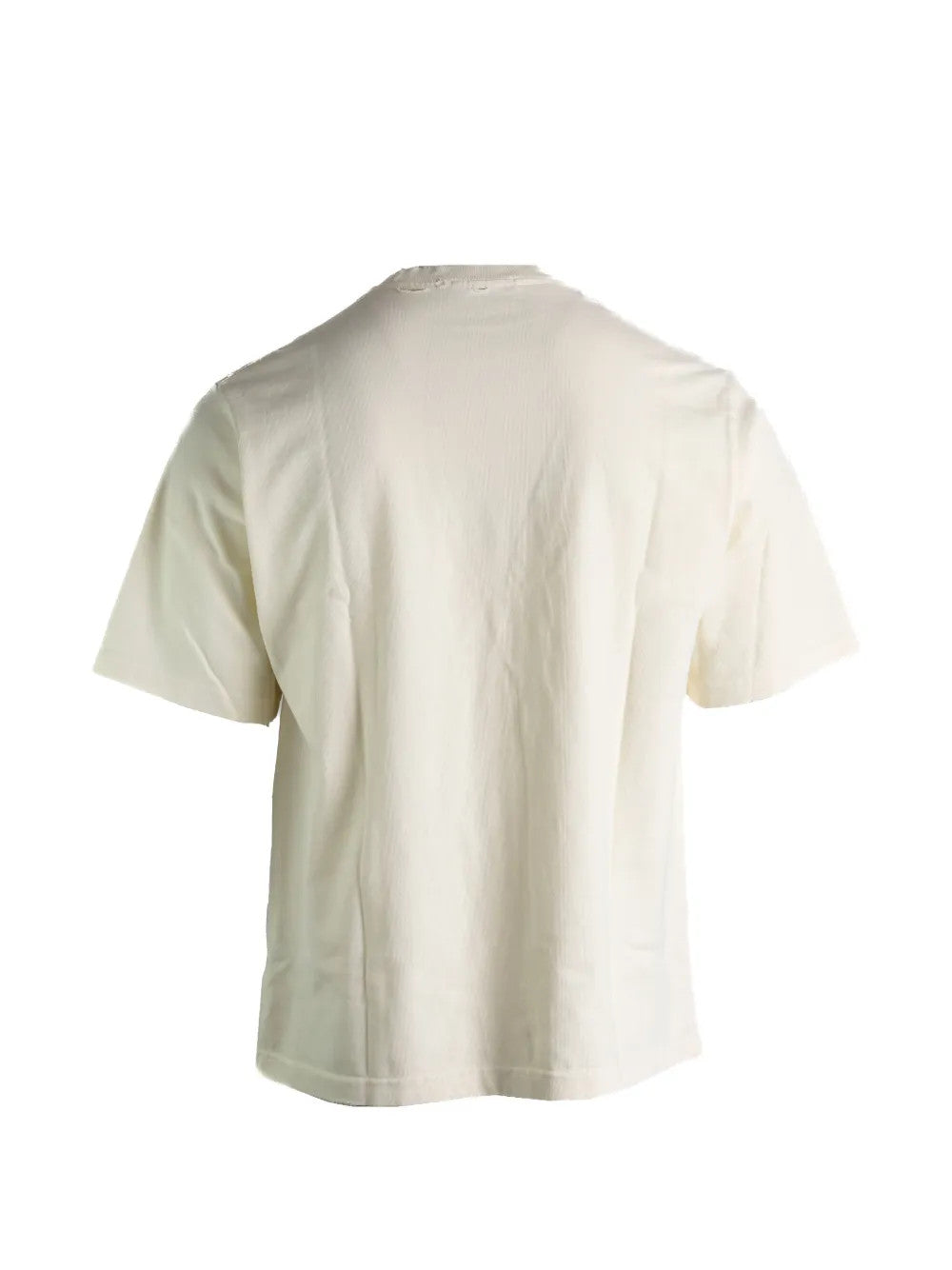 Tan t-shirt, back view