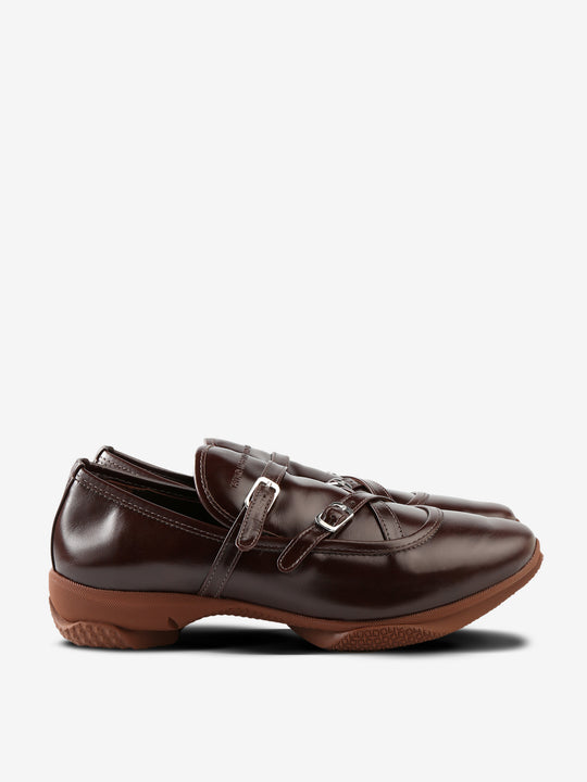 Brown shoes, side view