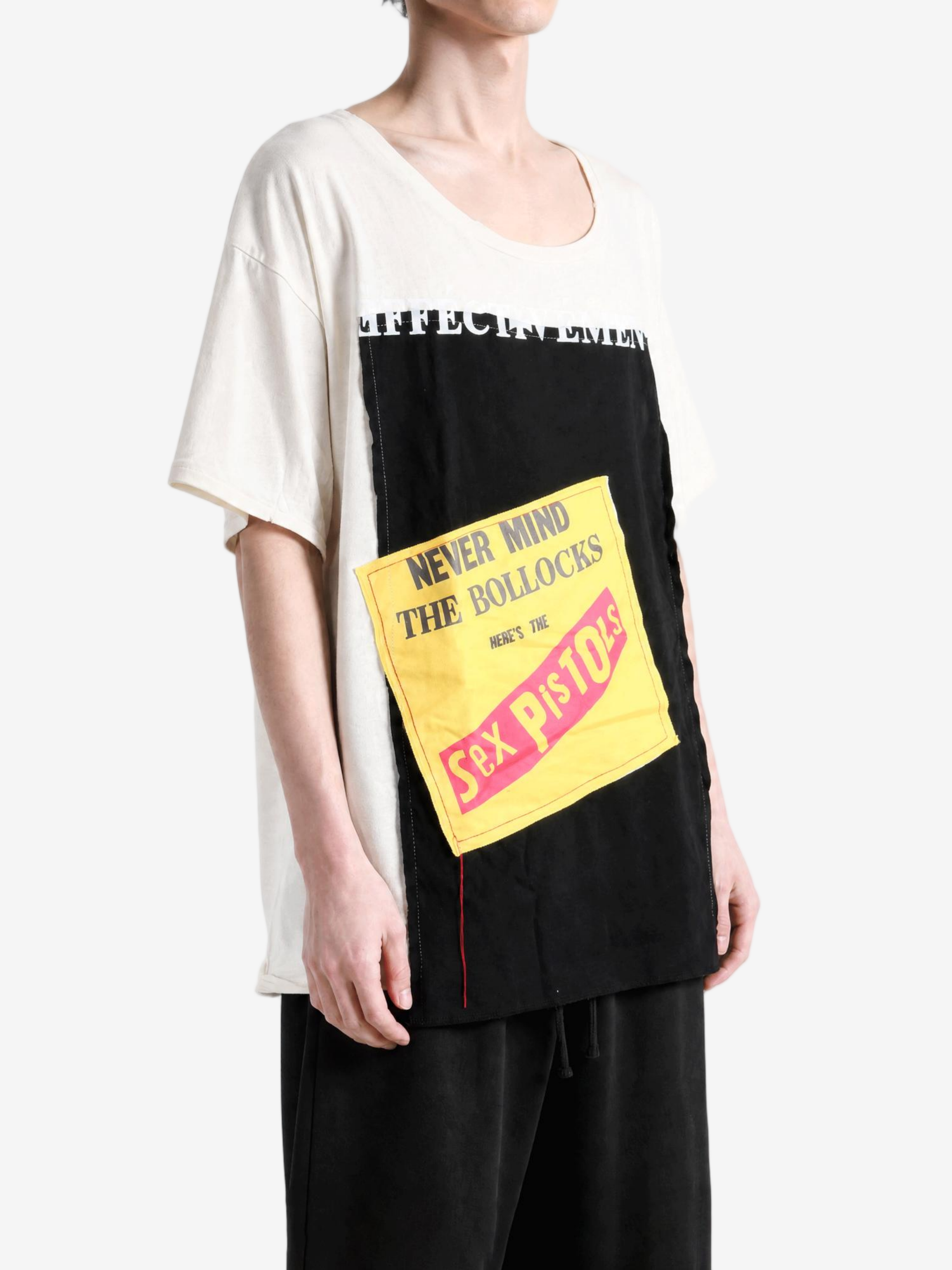 Tan t-shirt, full body view