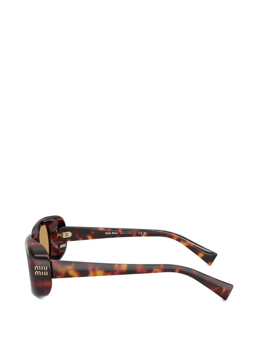 Brown eyewear, side view
