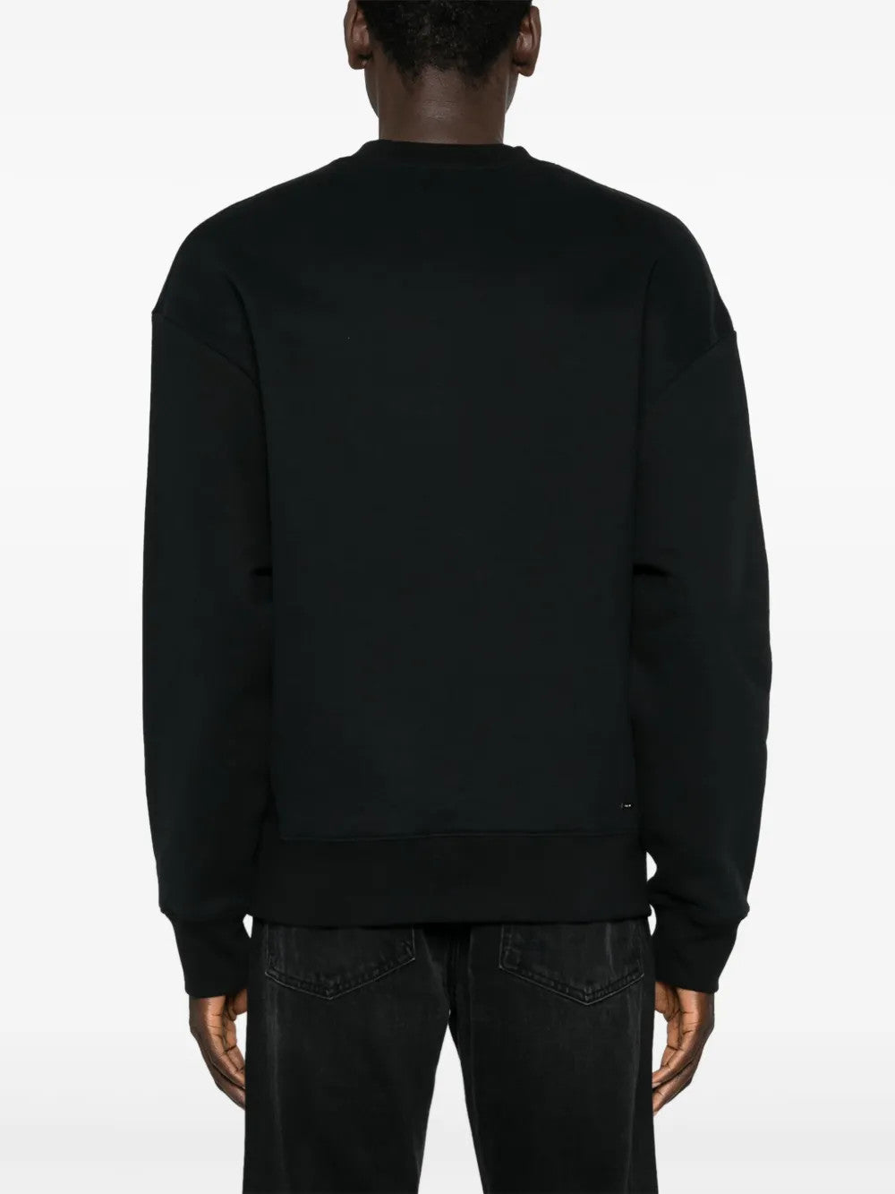 Black t-shirt, full body view