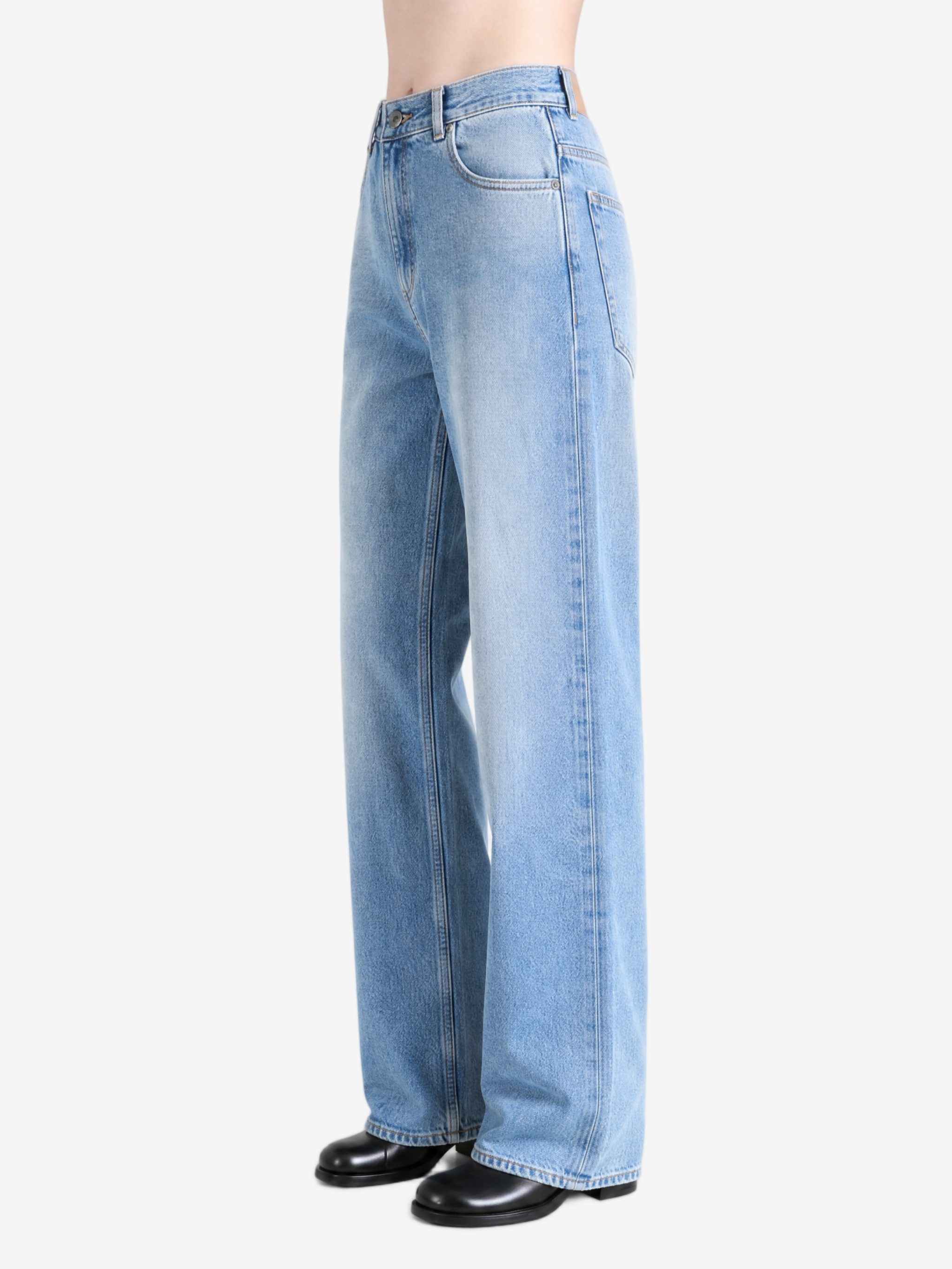 Blue jeans, full body view