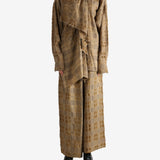 Brown top, full body view