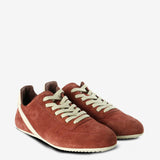 Burgundy sneaker, side view
