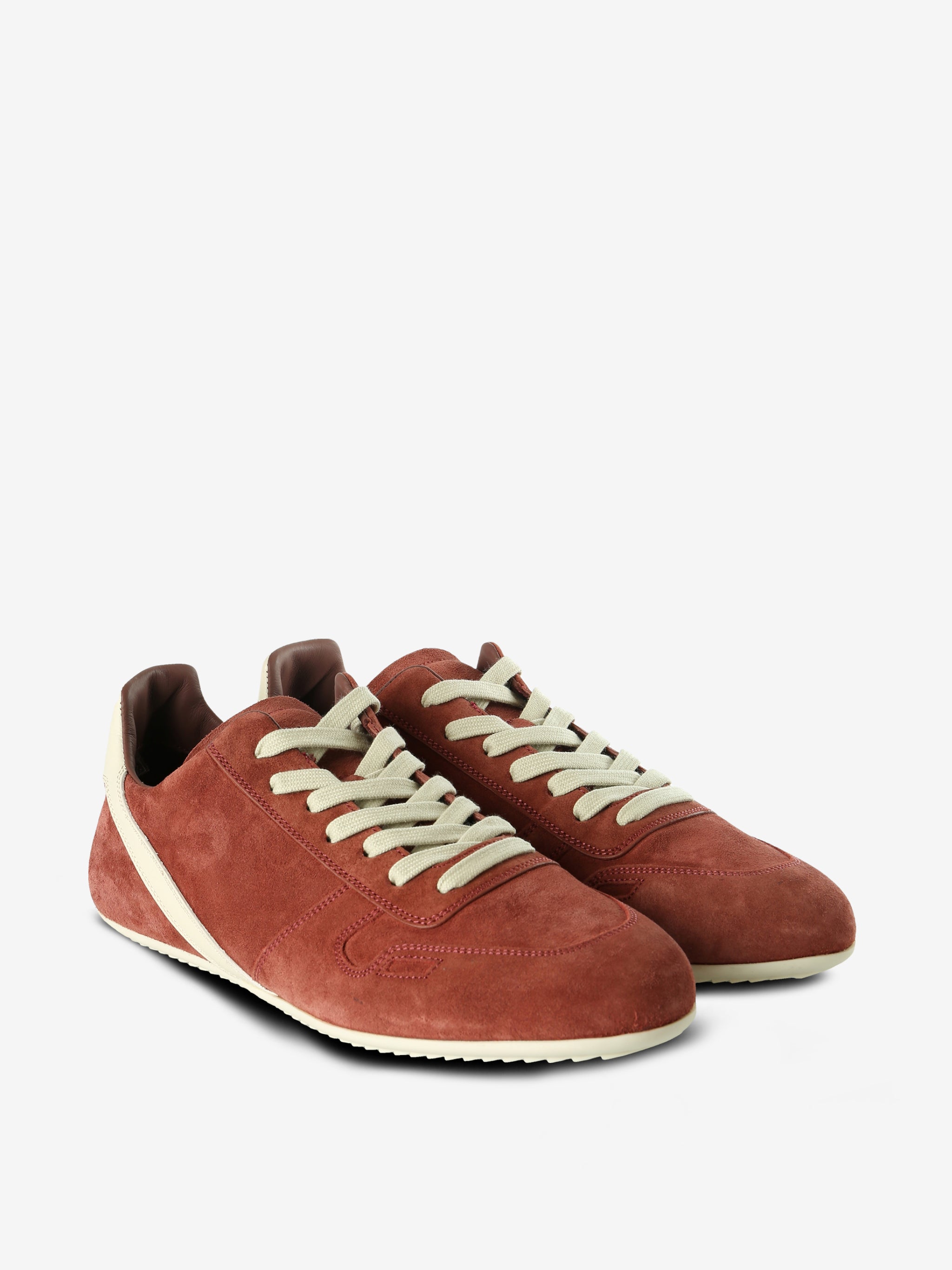 Burgundy sneaker, side view