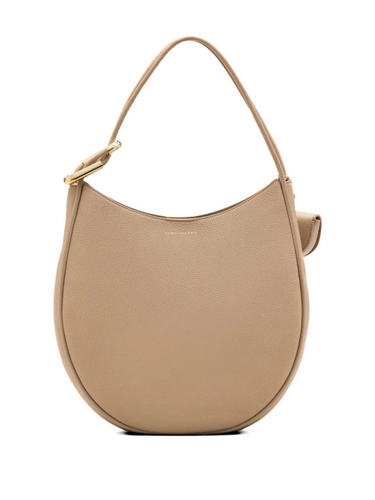 Tan bag, front view