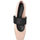 Tan shoes, front view