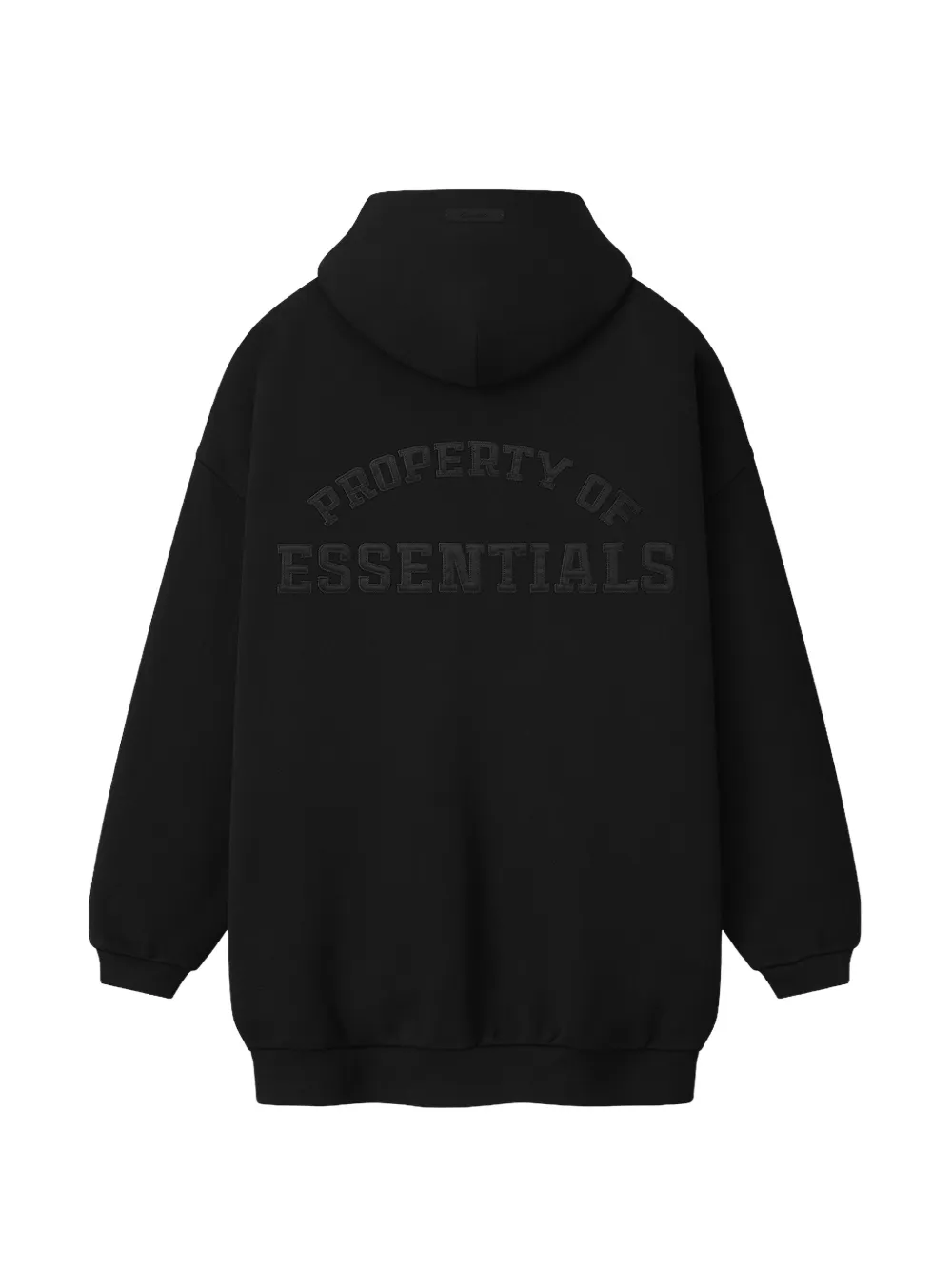 Black hoodie, back view