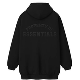 Black hoodie, back view