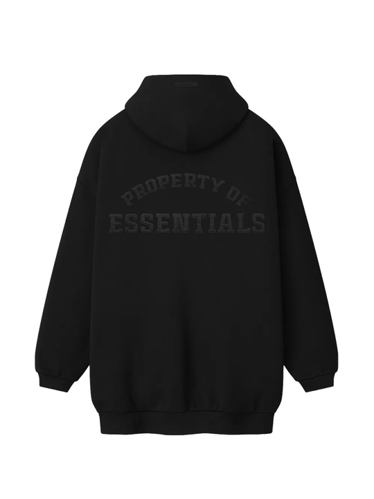 Black hoodie, back view