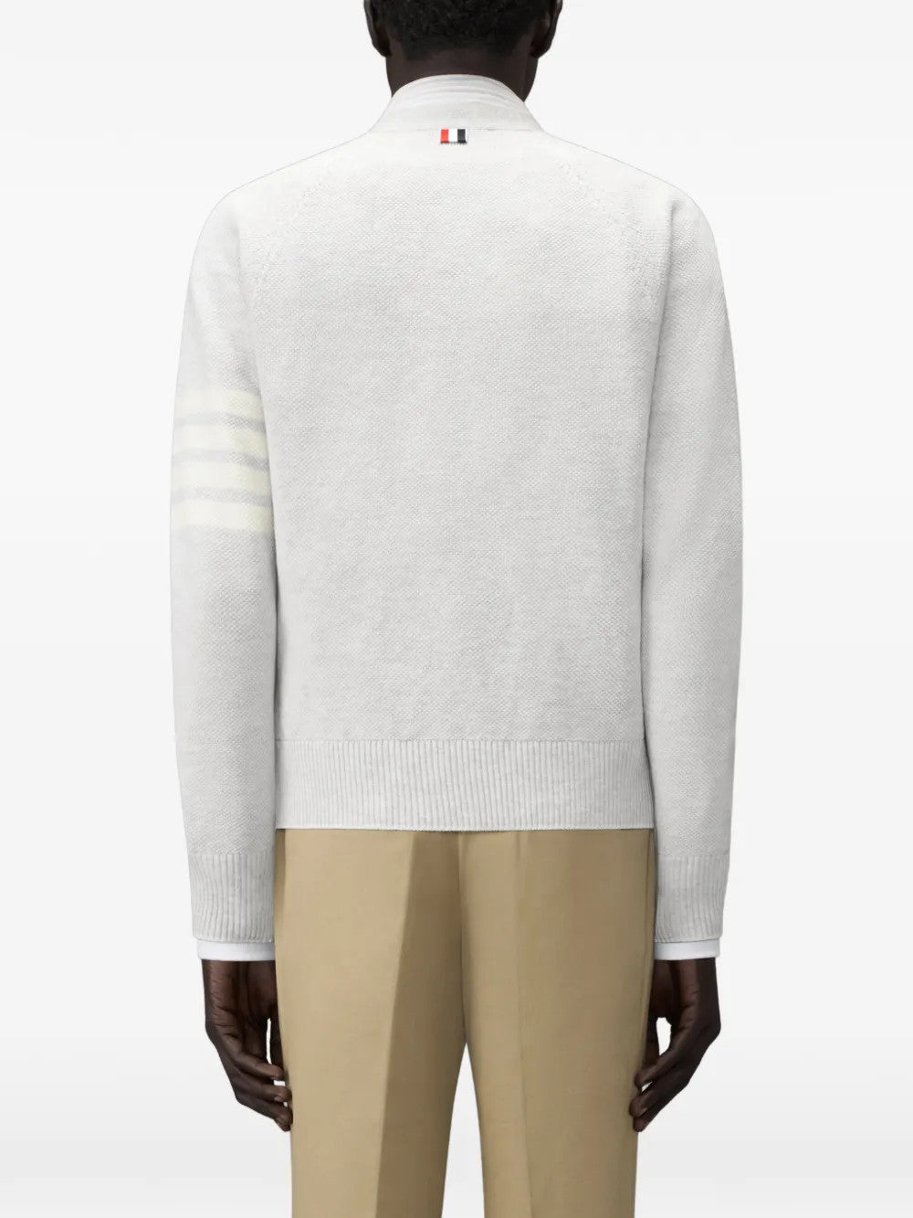White knitwear, full body view