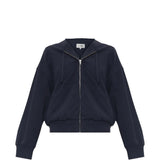 Navy jacket, front view