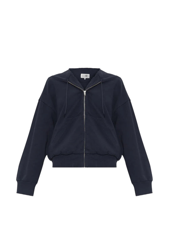 Navy jacket, front view
