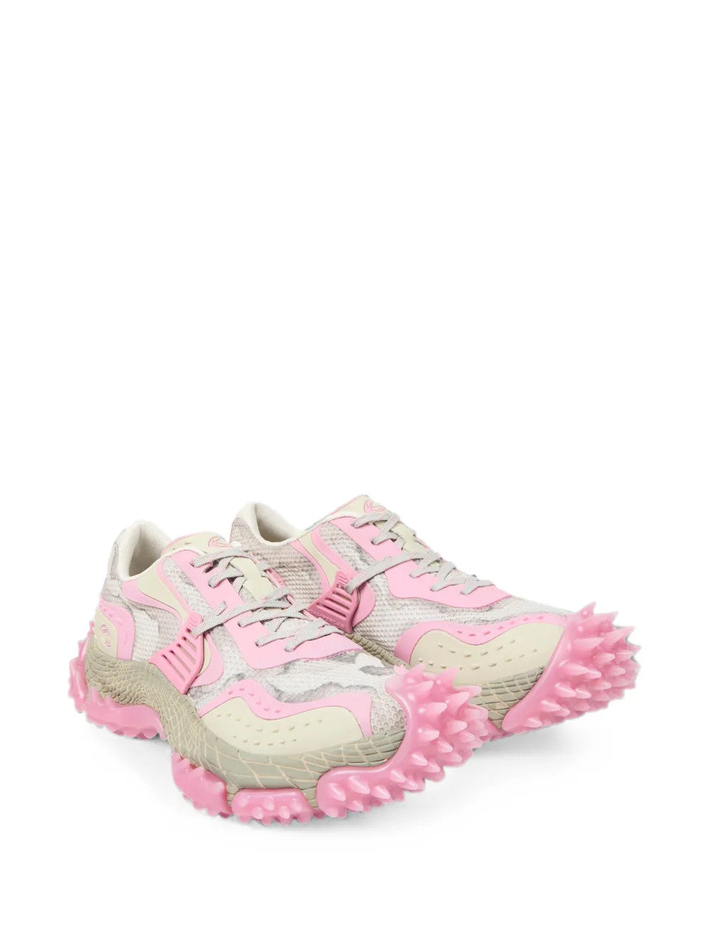Pink shoes, front view