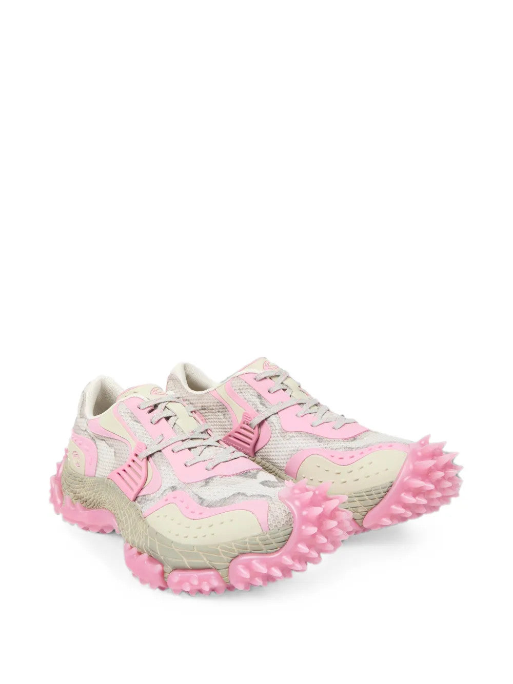 Pink shoes, front view