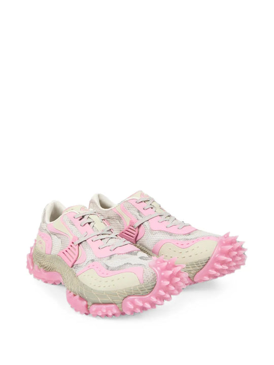 Pink shoes, front view